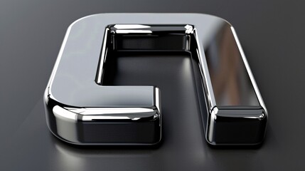 Chrome effect typography with a sleek finish