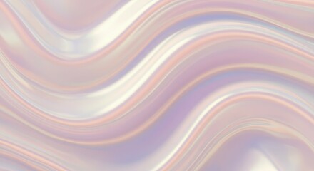 Obraz premium Abstract waves, pastel colors, soft gradients, fluid shapes, ethereal texture, soothing palette, smooth curves, pearlescent sheen, gentle flow, atmospheric background, subtle highlights, dreamy aesthe