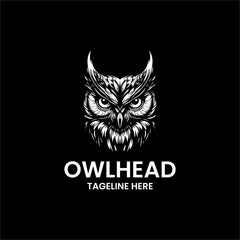 owl head logo design