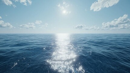 Fototapeta premium Ocean Sunlight: Serene Seascape