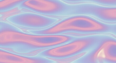 Obraz premium Pastel swirls, holographic texture, iridescent colors, fluid abstract pattern, dreamy atmosphere, soft gradients, ethereal background, liquid marble effect, smooth curves, psychedelic art, digital pai