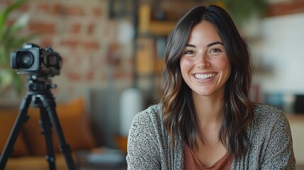 satisfied client recording a video testimonial sharing their experience and feedback about a professional service provider emphasizing authenticity and trust