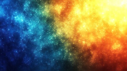 Fototapeta premium Cosmic nebula, fiery orange and cool blue, digital art, background