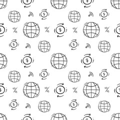 business pattern. startup seamless pattern. doodle business seamless pattern. startup background