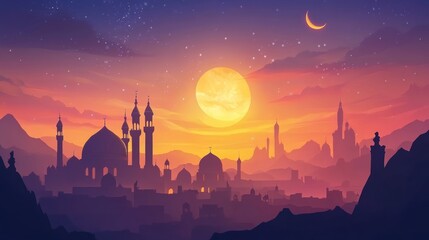 Naklejka premium Ramadan Kareem beautiful greeting card, template for menu, invitation, poster, banner, card for the celebration of Muslim community festival