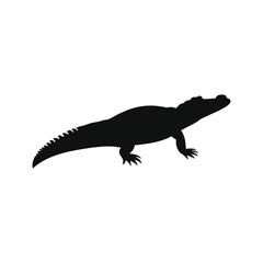 Alligator   Crocodile Icons – Black Vector Set for Hunting  Wildlife