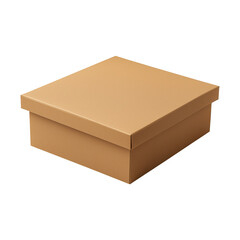 empty cardboard box isolated on transparent white background, clipping path