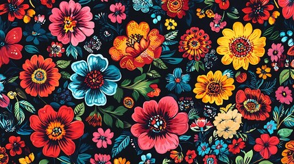 seamless pattern with flowers