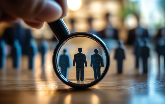 Human resources manager searching talent for job position