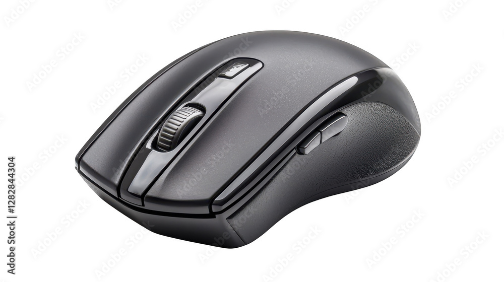Fototapete sleek black computer mouse, enhance your precision and control for seamless navigation