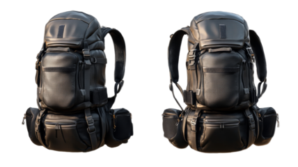 Outdoor adventure backpack transparency background png image professional photography modern design