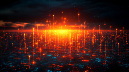 business and office statistics with financial reports, numbers, and data visualization. Symbolizing data analysis, sales growth, and future financial trends