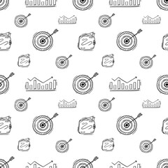 business pattern. startup seamless pattern. doodle business seamless pattern. startup background