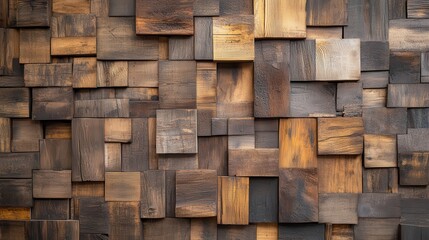 A dense, textured backdrop crafted from a mosaic of wood OSB board sheets, compressed wooden chipboard, and fiberboard, revealing a raw, abstract aesthetic reminiscent of the natural beauty of wood.