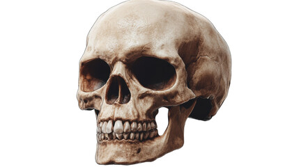 human skull isolated on white