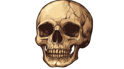 Fototapeta premium human skull isolated on white