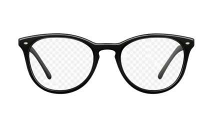 Stylish black sunglasses with transparency background png format modern lifestyle studio environment close-up view