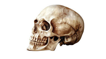 Obraz premium human skull isolated on white