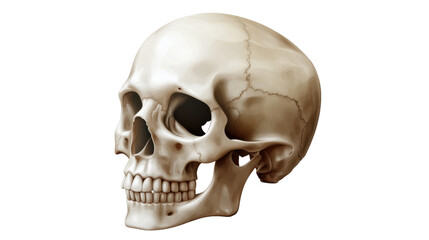 Fototapeta premium human skull isolated on white