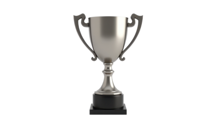 Silver Trophy on Black Base for Achievement and Recognition Award