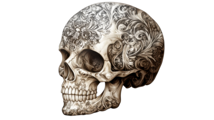 skull on white