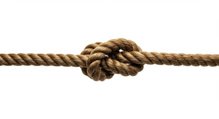a thick brown rope with a knot on one end. Ideal for nautical, DIY, and adventure-themed projects.