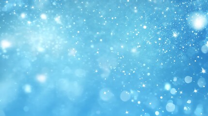 Abstract Blue Background With Sparkling Lights