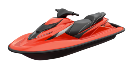 Exciting jet ski action on a lake transparent background png image vibrant outdoor scene