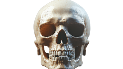 human skull isolated on white