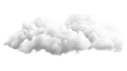Soft white clouds in transparent background png for design projects artistic creations and visual media
