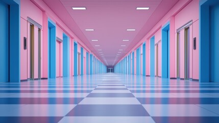 A deserted shopping mall with closed storefronts and dimmed lights, symbolizing economic decline, reduced consumer spending, and the impact of a recession on businesses.