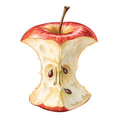 Eaten Apple Core: Stock Photo & Illustration