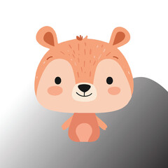 Cute cartoon raccoon, pastel colors, minimalist style, kawaii, big eyes closed, smiling, fluffy texture, rounded shapes,