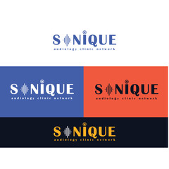Sonique Design Logo and Branding Design for 'Sonique' Audiology Clinic Network Super rear design. This design used personal or business purpase. 