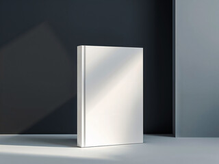 Elegant White Book mockup with Soft Shadow and Modern Design