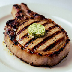 Grilled Steak with Herb Butter