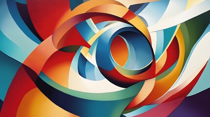 Obraz premium Abstract colorful ribbons swirl. Possible use Graphic design background