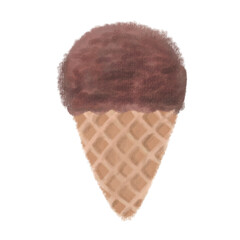 チョコアイス　チョコレートアイス　コーン