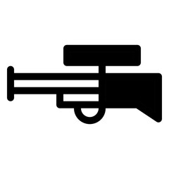 Naklejka premium Sniper Filled Icon Vector