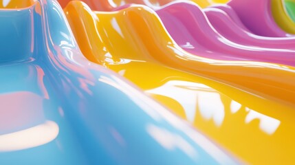 Abstract colorful liquid flowing, smooth surfaces in vibrant hues