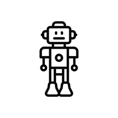 Black line icon for robotics