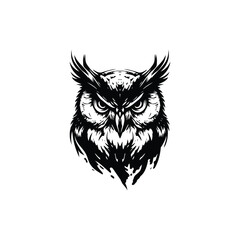 owl head logo design