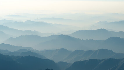 Obraz premium Misty Silhouetted Sanctuary: A Naturally Calming and Emotionally Restorative Scene