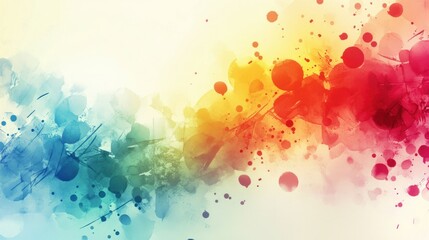 Abstract colorful watercolor splashes background