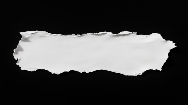 Torn paper on a plain black background