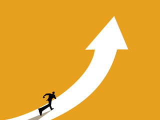 Development, Ambition, man running on the grows up