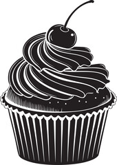 Cupcake Silhouette, Vector Design, Cupcake Icon
