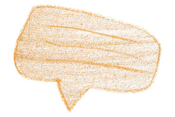 Separate orange speech bubble on transparent background.