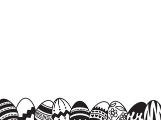 Egg Frame Easter Corner Border