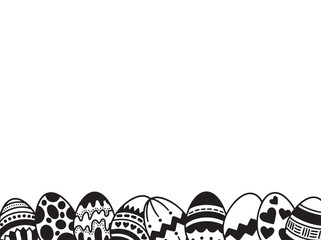 Easter Egg Frame Corner Border